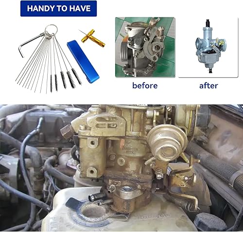 Miniatura 4 de Juego de 13 cables de limpieza de acero inoxidable + 10 agujas de limpieza + 5 cepillos de nailon + 1 llave de mariposa + 1 púa afilada, kit de