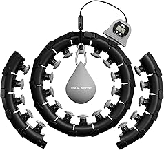TREX SPORT Smart Hula Hoop Adult with Counter and Weight Ball TX-020CHH LCD Display, 24 Segments Adjustable, Massage with Nubs