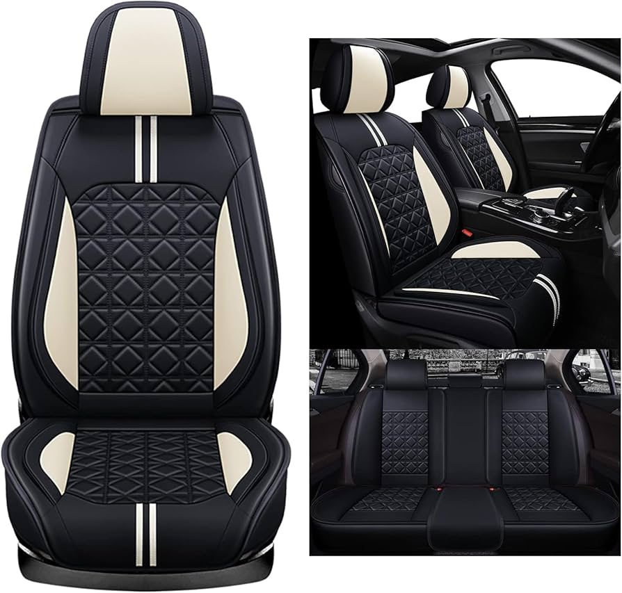 Nenyan Universal Car Seat Covers Waterproof Leather Full Set, To Fit - View #7