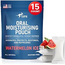 OPS RHEOTM Watermelon Ice Dry Mouth Pouches, Dry Mouth Products for Natural Saliva Stimulation, All Natural & Sugar Free, Xylitol Mints Pouches for Oral Care Watermelon