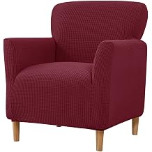 Soft and Comfortable Couch Cover,Durable Sofa Cover,Elasticity Stretch Couch Covers,Single Armrest Couch Protector,for All SeasonsColorWine red