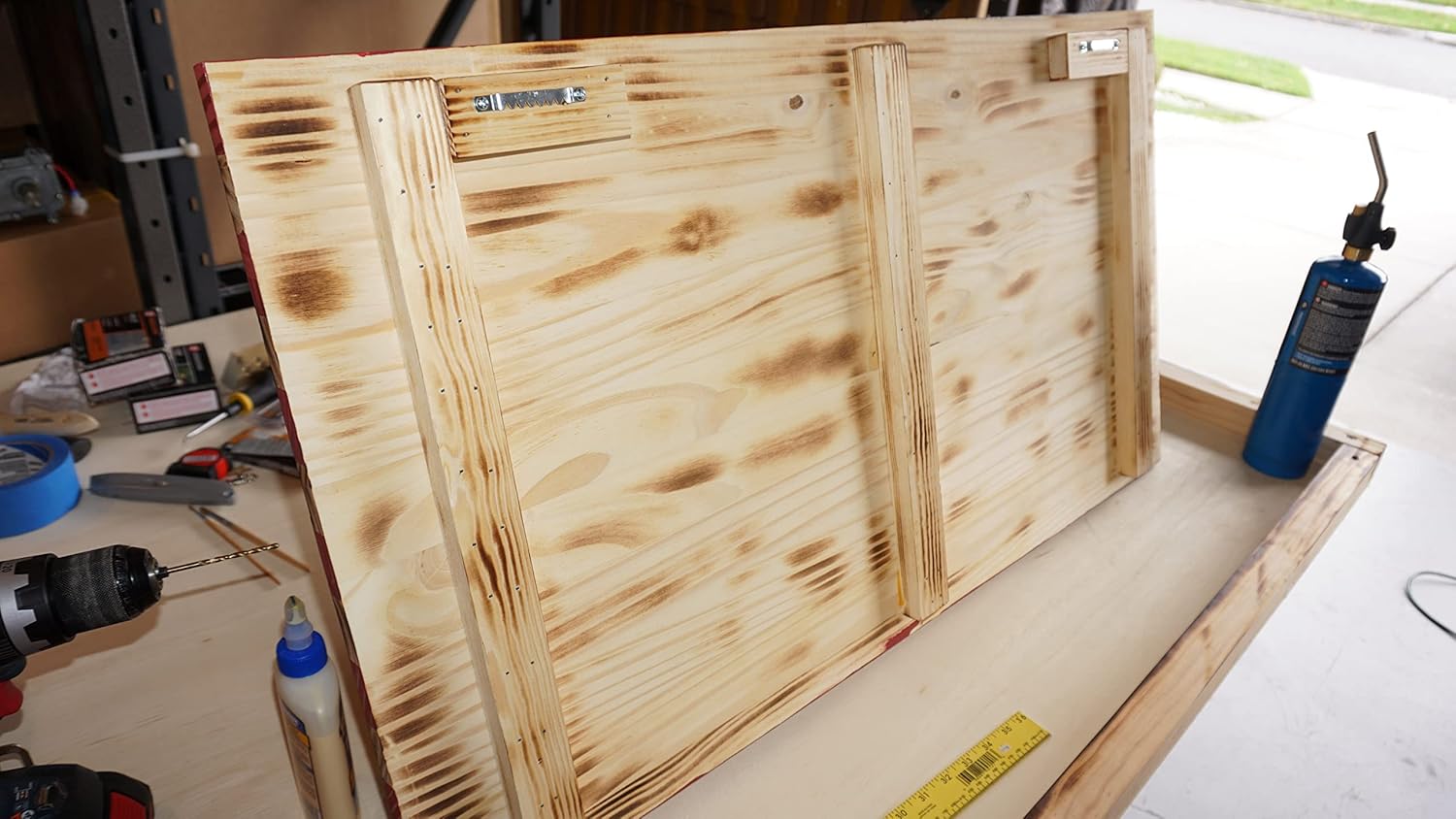 Wooden Rustic American Flag with Gun Rack 36” x 19.5” Black Made in the US Gifts for Men, Gifts for Hunter, Gifts for Military Men