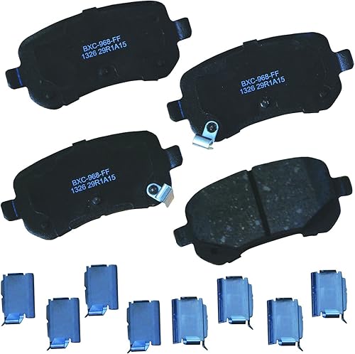 Miniatura 101 de Bendix Pastillas de freno traseras de cerámica Premium SBC1100 para Nissan Frontier 2024-2005, Xterra 2015-2005, Suzuki Equator 2012-2009