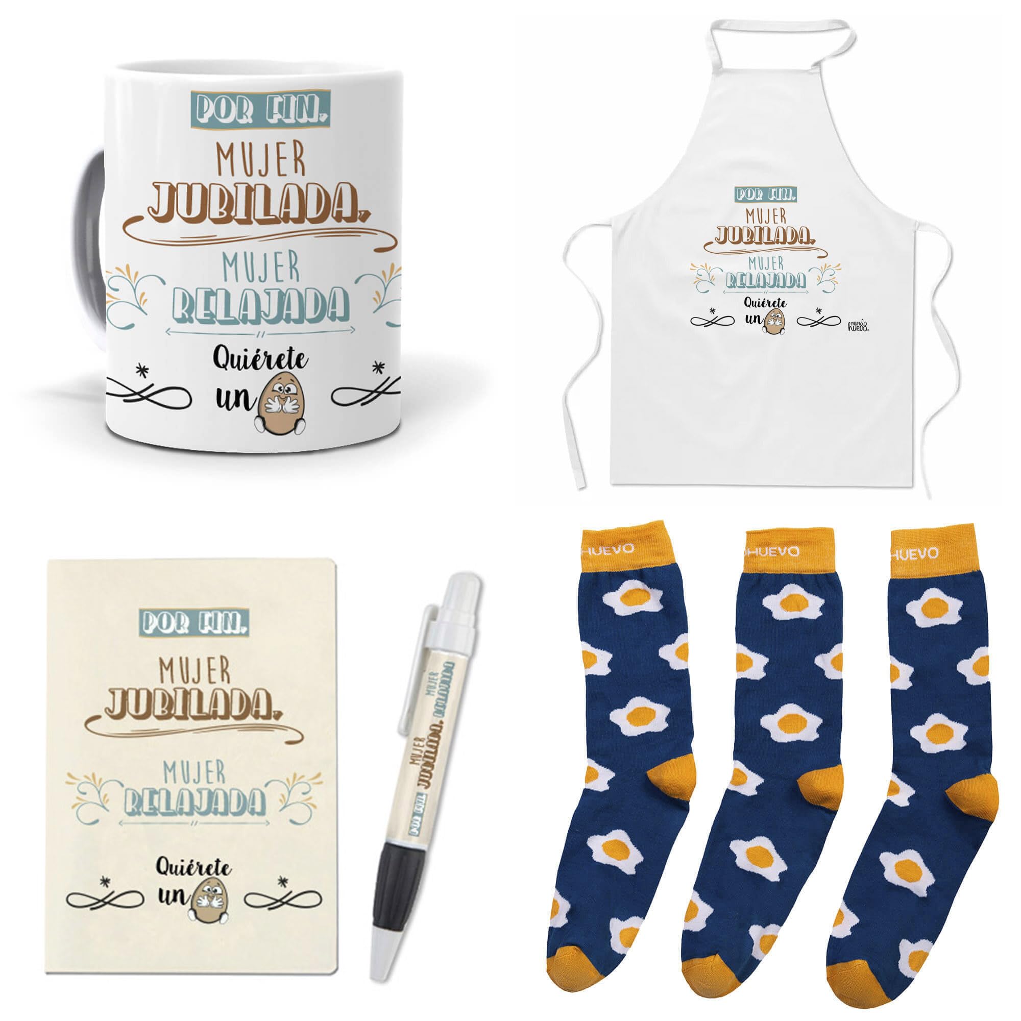 Regalo Jubilación Mujer 2025 - Set Taza Y Calcetines Con Caja