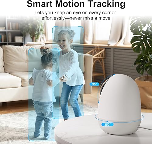 Miniatura 3 de Cámara de seguridad para interiores, cámaras WiFi de 5 y 2.4 GHz para seguridad del hogar, detección de movimientosonido para bebémascotas,