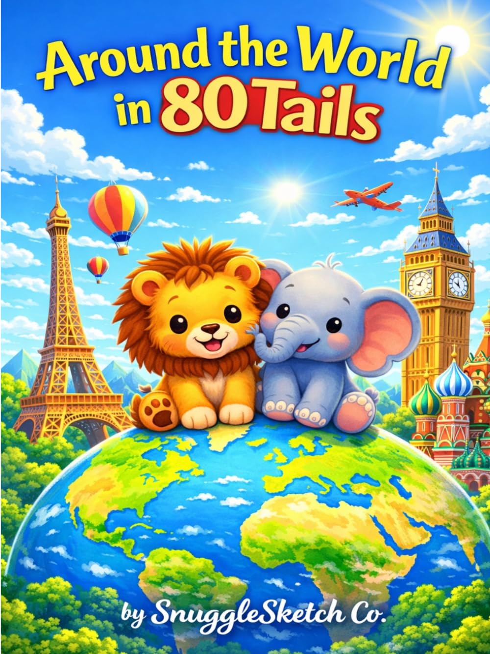 Around the World in 80 Tails: 50 Fun Coloring Pages of Famous Monuments for Kids