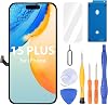 Ayake for iPhone 15 Plus Screen Replacement, 6.7 inch FHD LCD Display and Touch Digitizer Screen, True Tone Programmable, Face ID Remains for A2847, A3093, A3096, A3094