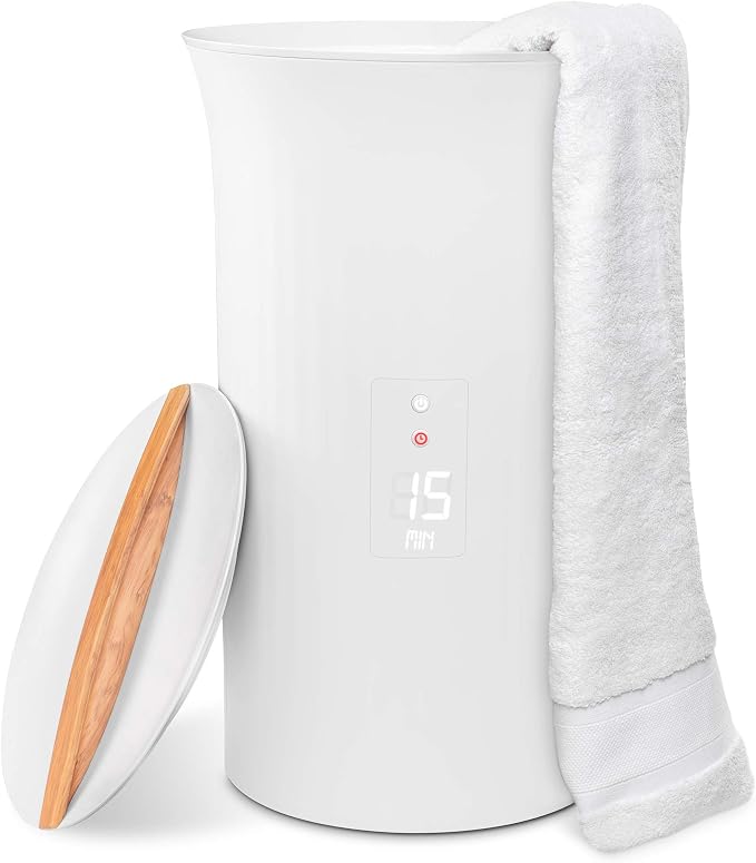 Live Fine Towel Warmer | Bucket Style Luxury Heater with LED Display, Adjustable Timer, Auto Shut-Off | Fits 40” x 70” Oversized Towel