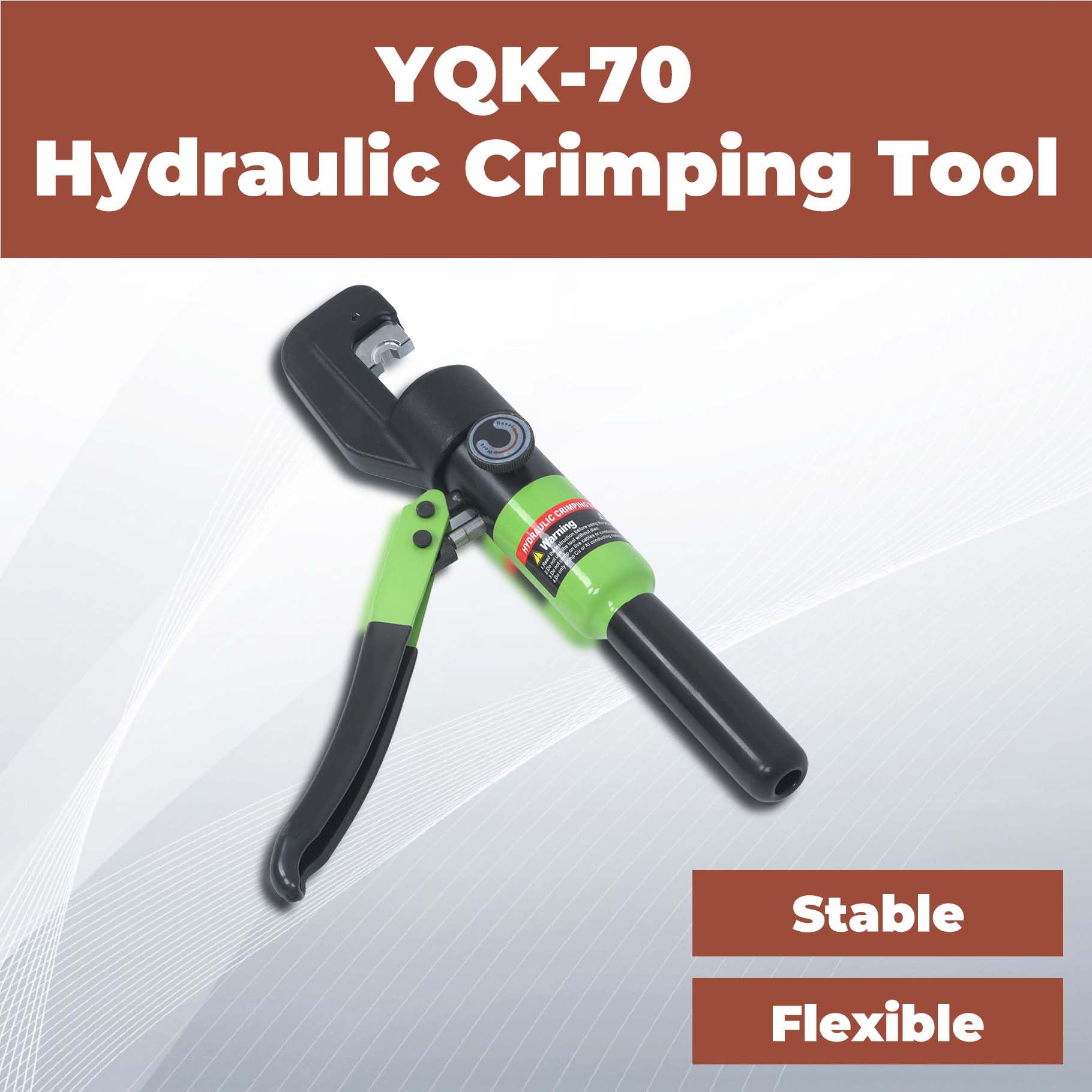 1 herramienta de crimpado hidráulico YQK-70 para cables de soldadura, cables eléctricos y cables de alimentación