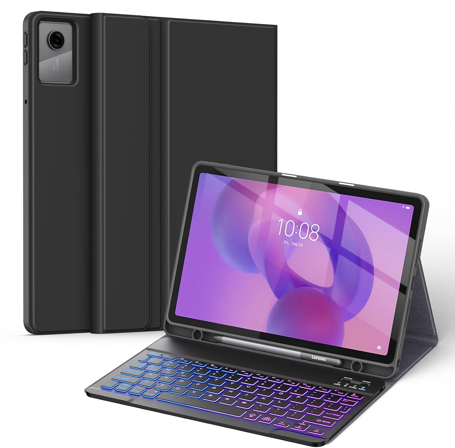 Supveco Keyboard Case for Lenovo Idea Tab 11 Inch 2025,Black