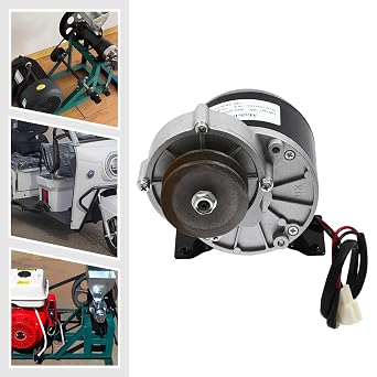 Electric Motor, 36V 250W Gear Reduction Motor Brush Motor Electric, 1N 2750Rpm Electro Motor with Belt Pulley, for Scooters, E-Bikes, Electric Cars, Tricycles, Scooters, Seeders Etc.
