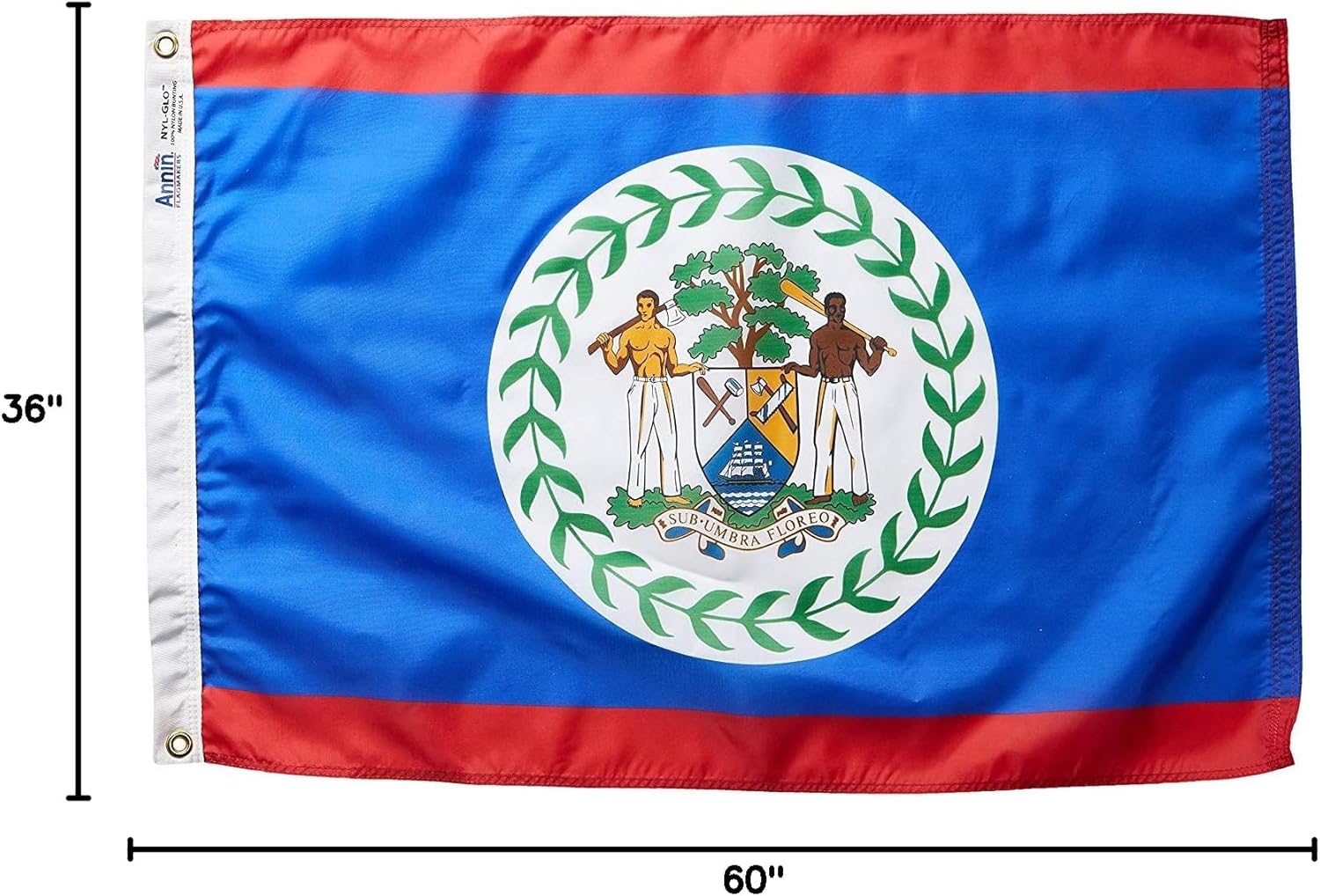 Annin Flagmakers Belize Flag USA-Made to Official United Nations Design Specifications, 3 x 5 Feet (Model 190584)