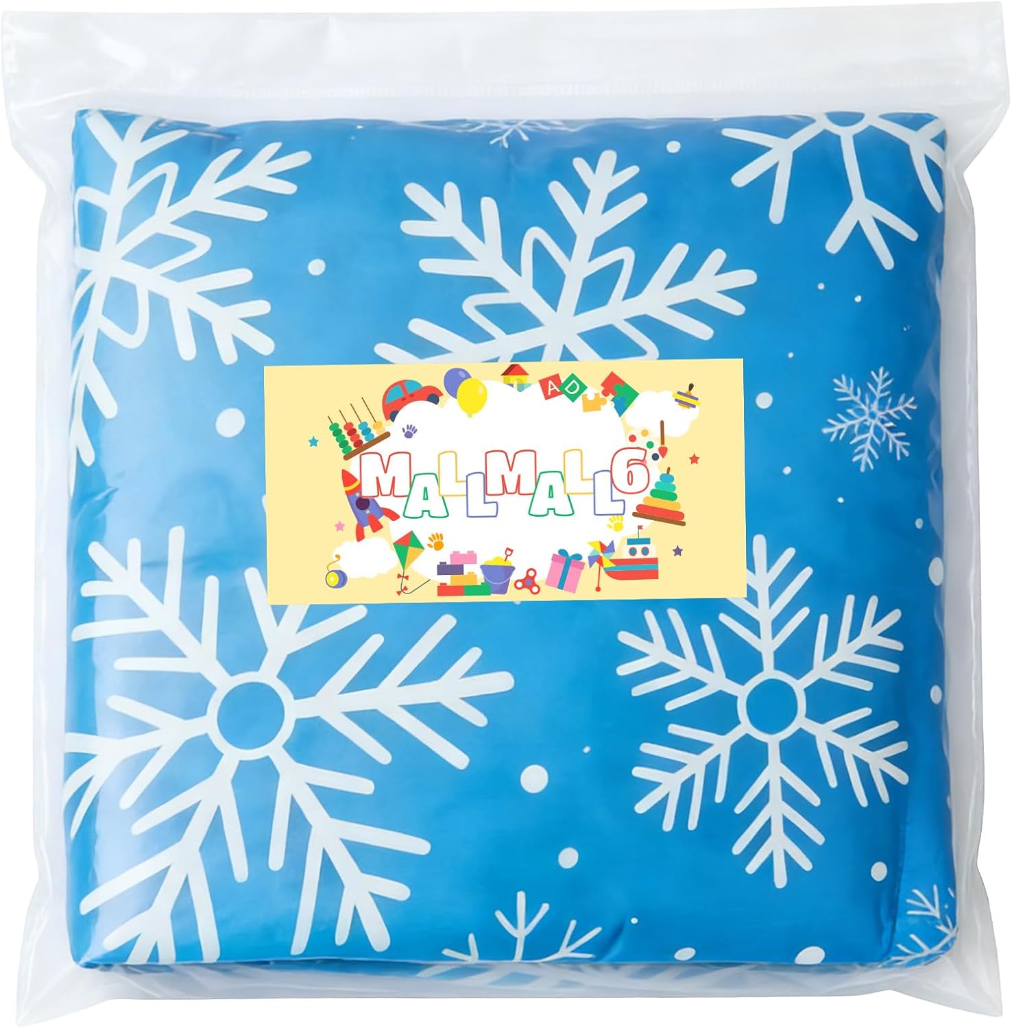 MALLMALL6 Reusable Freezable Ice Mat - 2Pcs Cooling Keeping Food Fresh Serving Tray for Summer Outside Picnic Party Buffet, 19.7 x 15.7 in White Snowflake Charcuterie Chilling Mats for Cheese Veggie