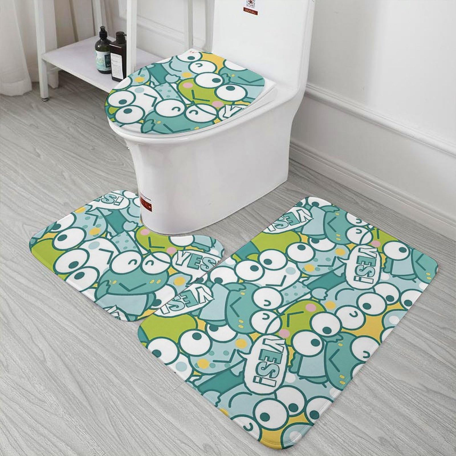 Amazon｜けろけろけろっぴ トイレマットセット 3点 セット バスマット