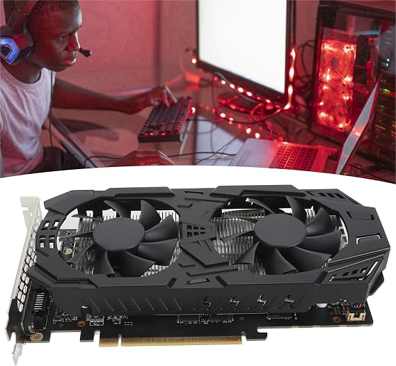 Sxhlseller Gaming 1660 Super 5GB Graphics Card, GDDR5 192Bit Fan Computer Gaming Graphics Card, Desktop Computer Graphics Card for Work Entertainment
