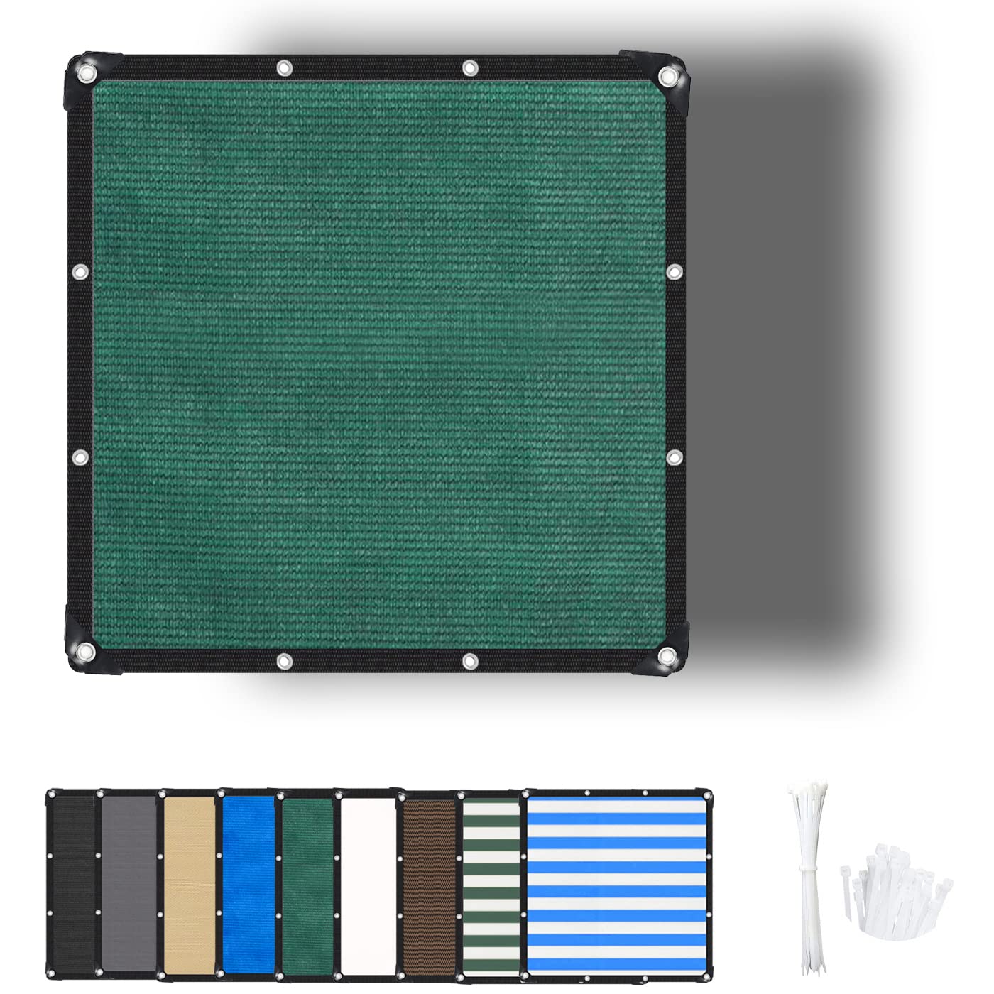 ZHhan Garden Sun Screen Fabric Shade Net Outdoor Fence Netting Screening, Backyard, Patio, Balcony, Includes Cable Ties 8 Days Delivered 9 Colors 195 Sizes — image 1