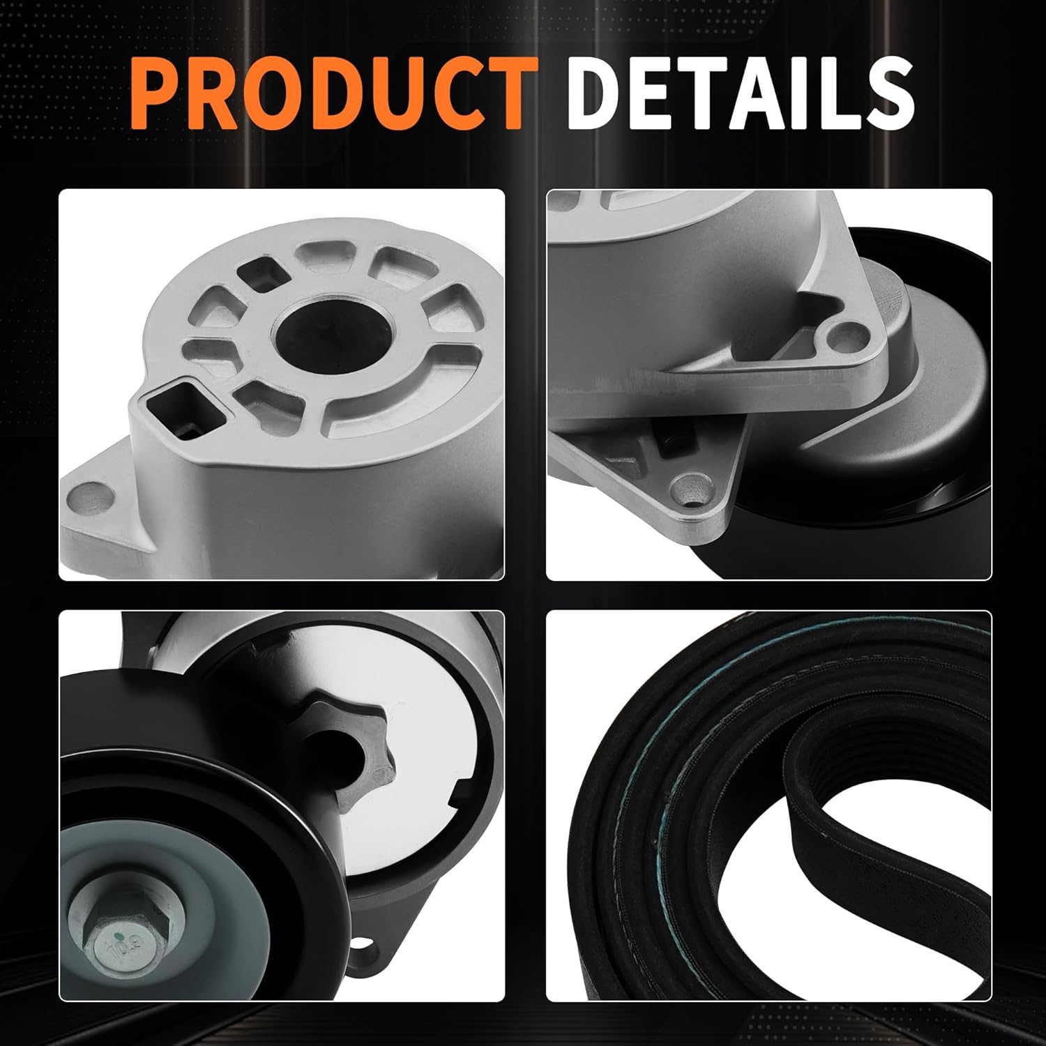 Serpentine Belt Tensioner Kit Compatible with Nissan Rogue 2008-2013, Rogue Select 2014-2015 - 2.5L L4 DOHC, Replace 90k-38284
