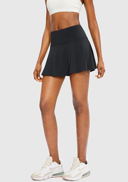ThreeH Falda de Tenis con Pliegues de Cintura Alta para Mujer Falda Atlética de Golf para Correr Yoga Bádminton Casual - 5