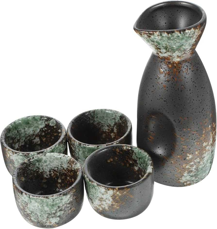 Amazon.co.jp: HAKIDZEL 和風酒器セット 陶器酒壺 小型清酒瓶 清酒