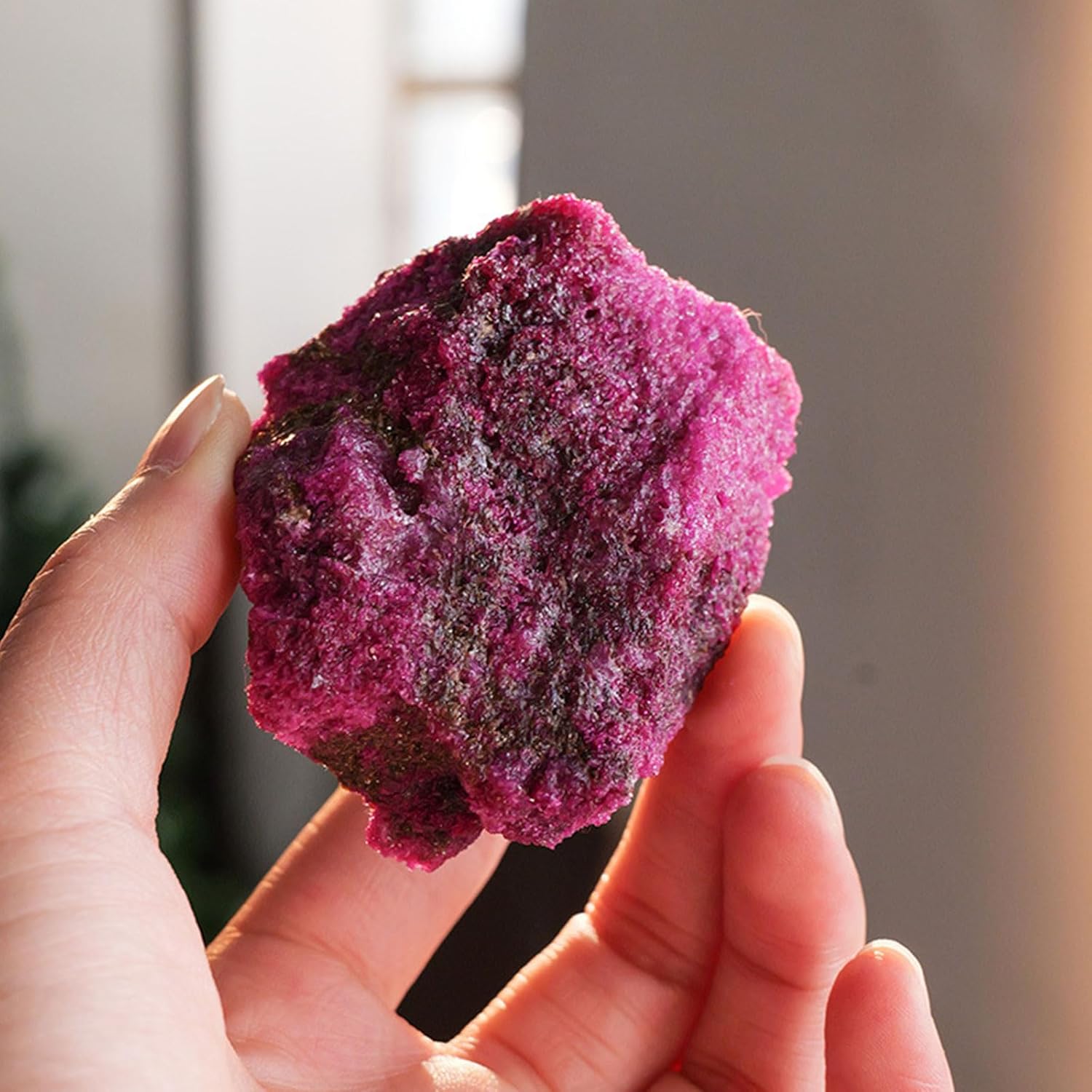 Raw Ruby Crystal Stone Rough Gemstone Crystal Stones for Polishing, Sanding, DIY, Decor, Collection, Crafts,200~300g