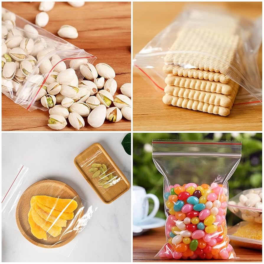 Plexiglass 8 Mm 1000 Sacchetti Richiudibili Trasparenti Con Cerniera - Dimensioni 5 X 8 Pollici, Spessore 2 Mil, Con Foro Per Appendere 1000 Buste Plastica 2 Mil - Foto 2