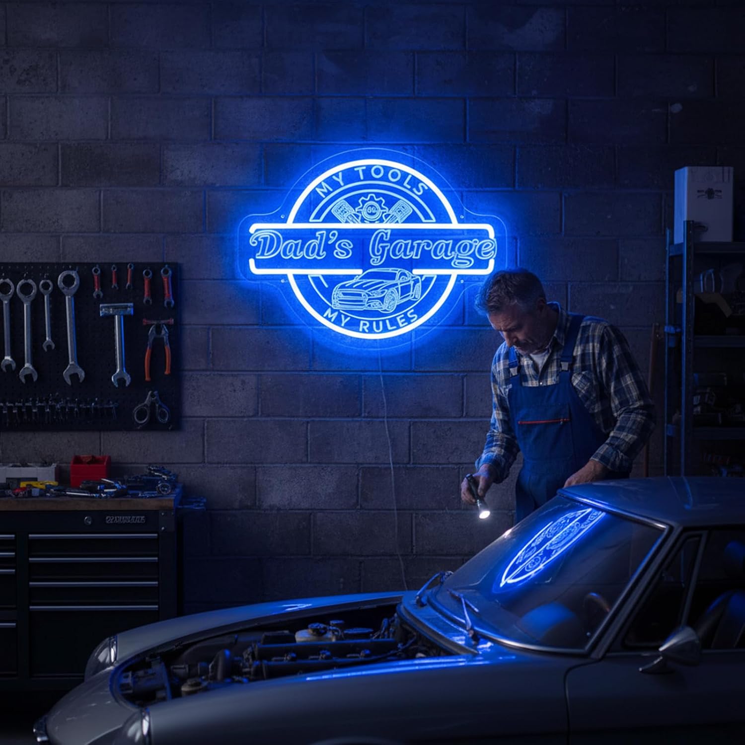 Dad's Garage Neon Sign for Father's Day Birthday Gift 12''x9'' image 3