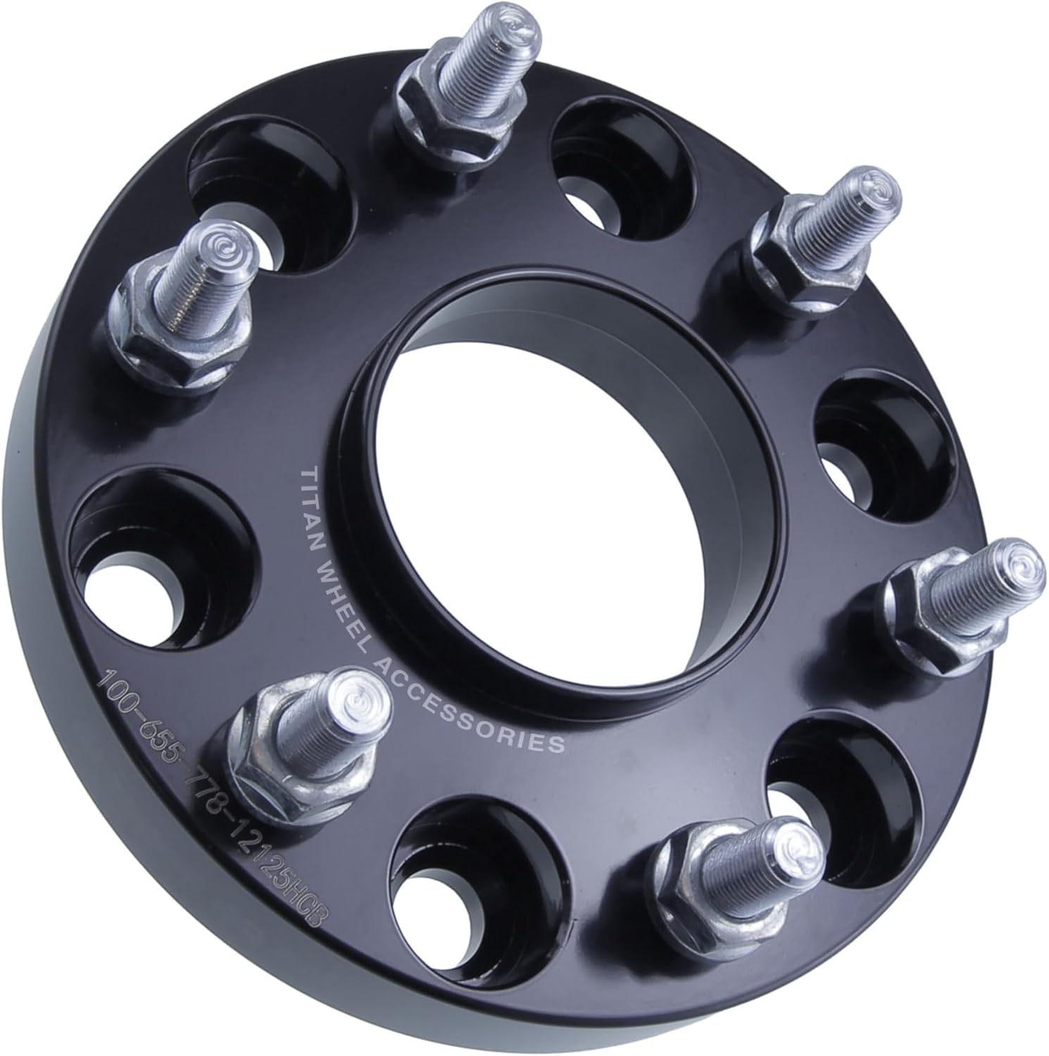 1" 6x5.5 Hubcentric Wheel Spacers - Fits Infiniti & Nissan Trucks SUVs - 1 Inch (25mm), 6x139.7, 77.8mm Hub, 12x1.25 Studs - Set of 4 - Black