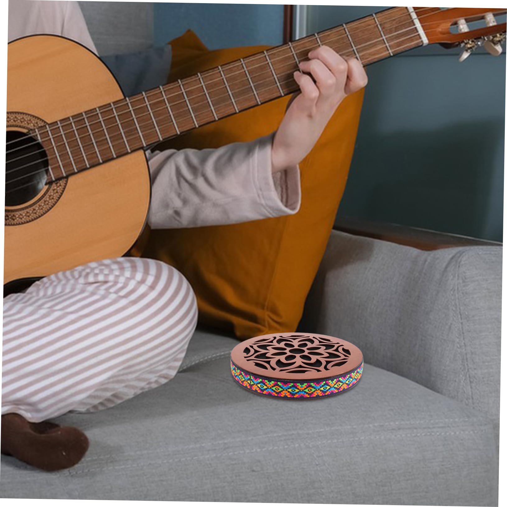ibasenice Hand Drum Strumento Percussione Rilassanti Per e Meditazione Strumento Portatile Per e Relax