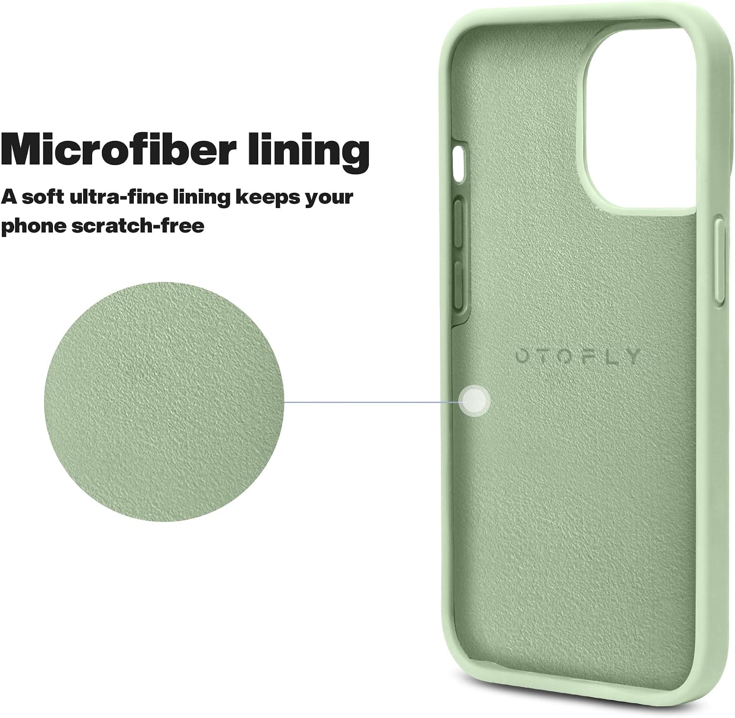 OTOFLY Designed for iPhone 13 Pro Max Case, Silicone Shockproof Slim Thin Phone Case for iPhone 13 Pro Max 6.7 inch (Pale Green)