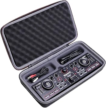 XANAD Hard Case for Numark DJ2GO2 Touch or Numark DJ2GO2 Pocket DJ Controller - Travel Protective Carrying Storage Bag, Inner Gray, Travel
