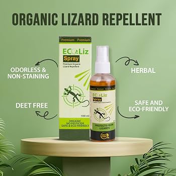 EcoLiz Lizard Repellent Spray – 100% Organic & Odorless | Non