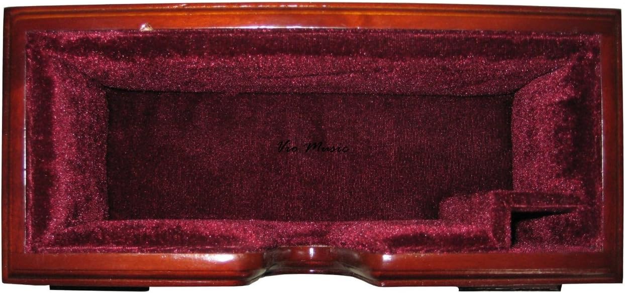 Vio Music 16" Viola and Bow Wooden Holder (Stand), Plush Velvet, Safe and Stronghold