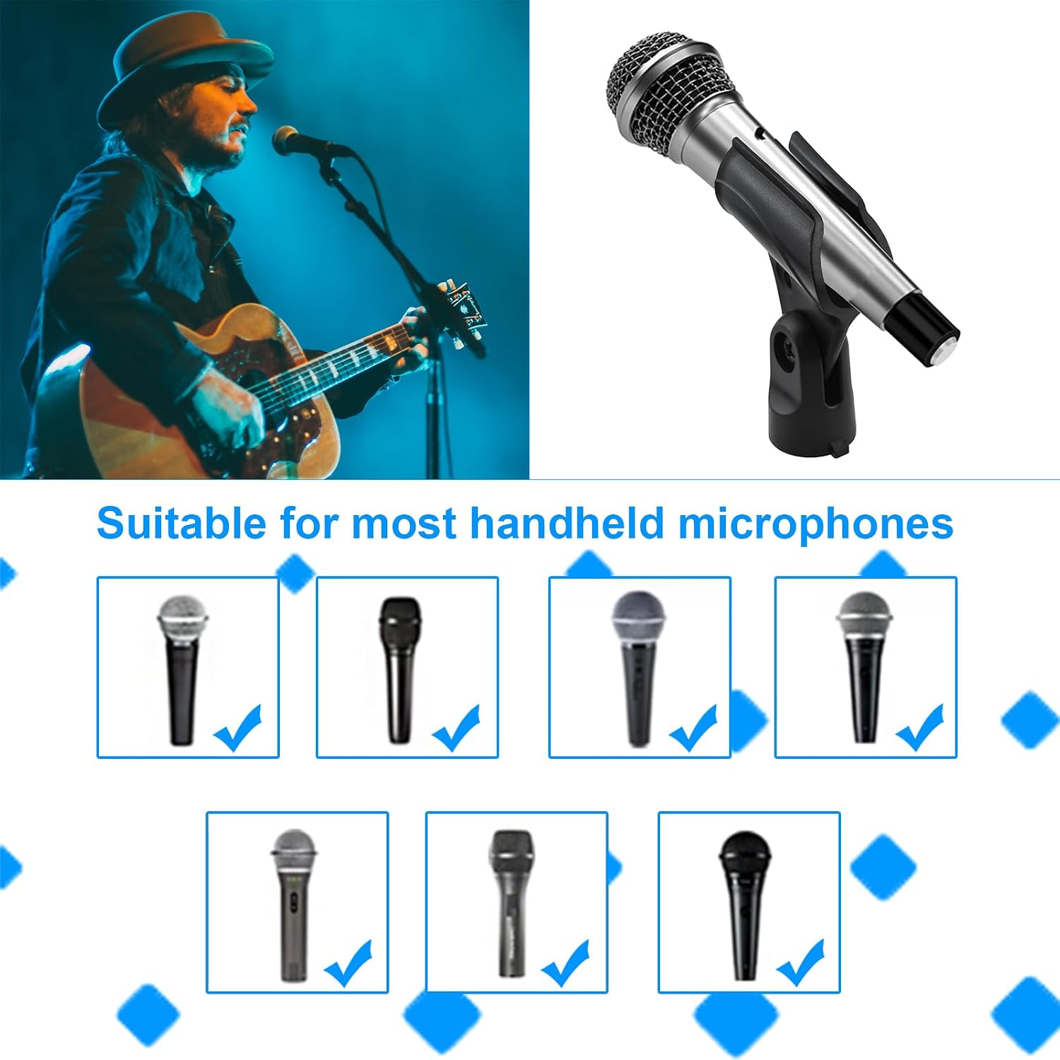 5 Piece Universal Microphone Clip Holder for Mic Stand image 5