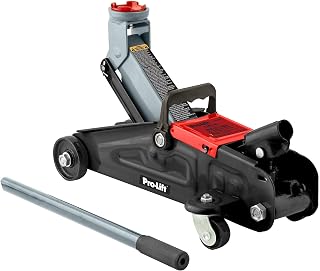 Pro-LifT F-2315PE Grey Hydraulic Trolley Jack Car Lift with Blow Molded Case-3000 LBS Capacity, 12 Inch, Black