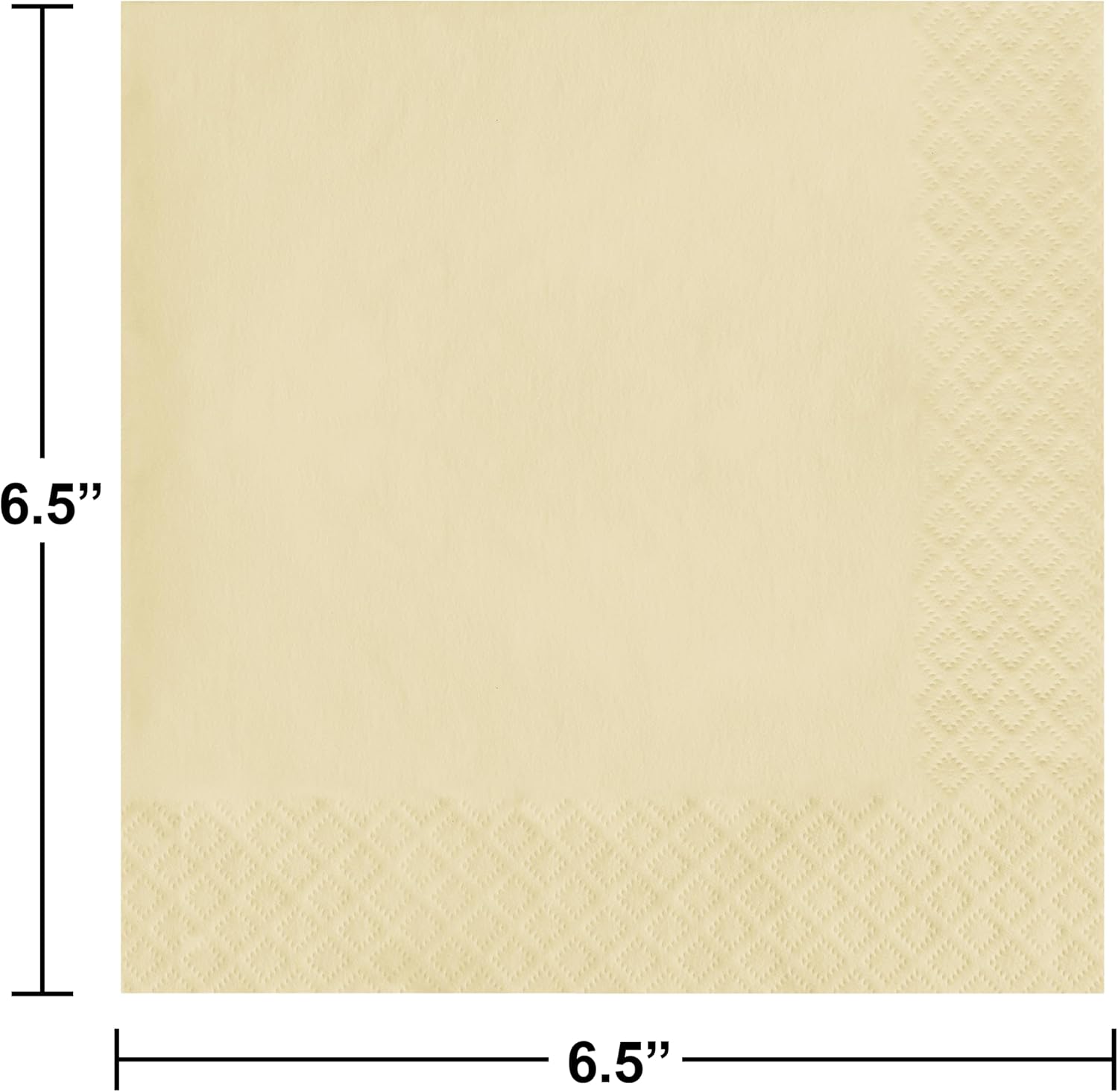 Creative Converting Touch of Color 2-Ply 50 Count Paper Lunch Napkins, Ivory image 3