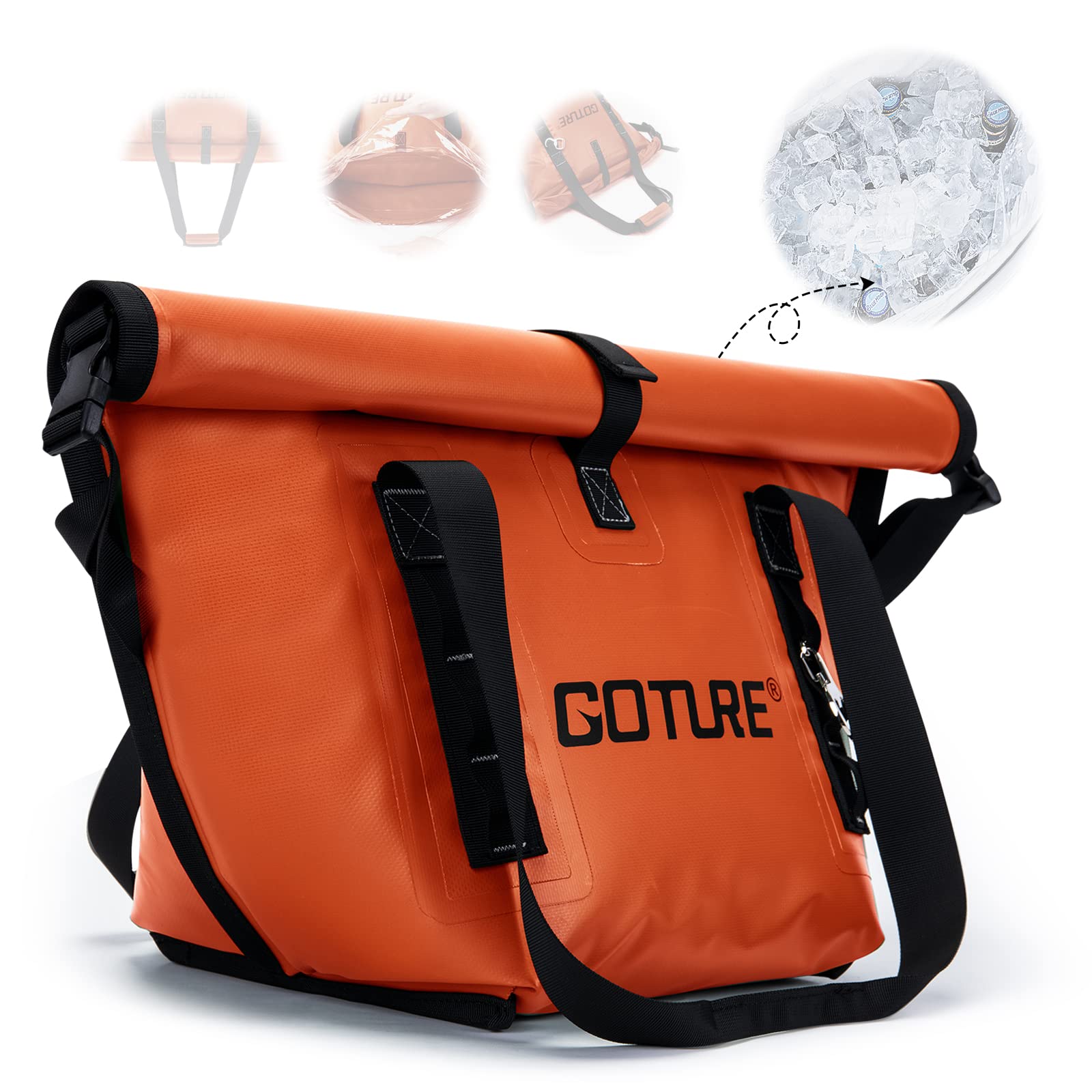 Goture Cooler Bag, Soft Coolers Insulated Leak Proof, Portable 24 Can Soft Sided Cooler Bag,Keeping Ice Cold for Days,Travel Cooler Bag for Camping,Hiking,Fishing,Picnic,Boating,Beach