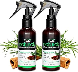 Rosemary Essential Oil Theraputic Spray - 2 Pack Fine Fragrance Mist with Rosemary and Cinnamon for Mental Focus | 3 Oz Aromatherapy Room Spray for Restoring Energy