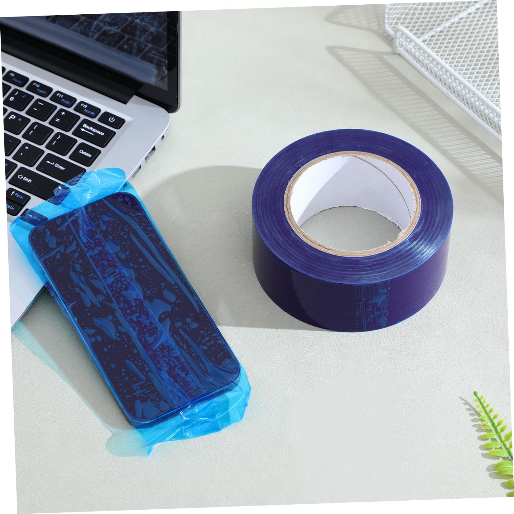 BETOOKY Nastro Autoadesivo Protettivo Blu PE per Cerchioni Auto, Larghezza 5,2 CM, Pellicola Antigraffio per Pneumatici, Protezione Resistente per Ruote di Auto e Moto