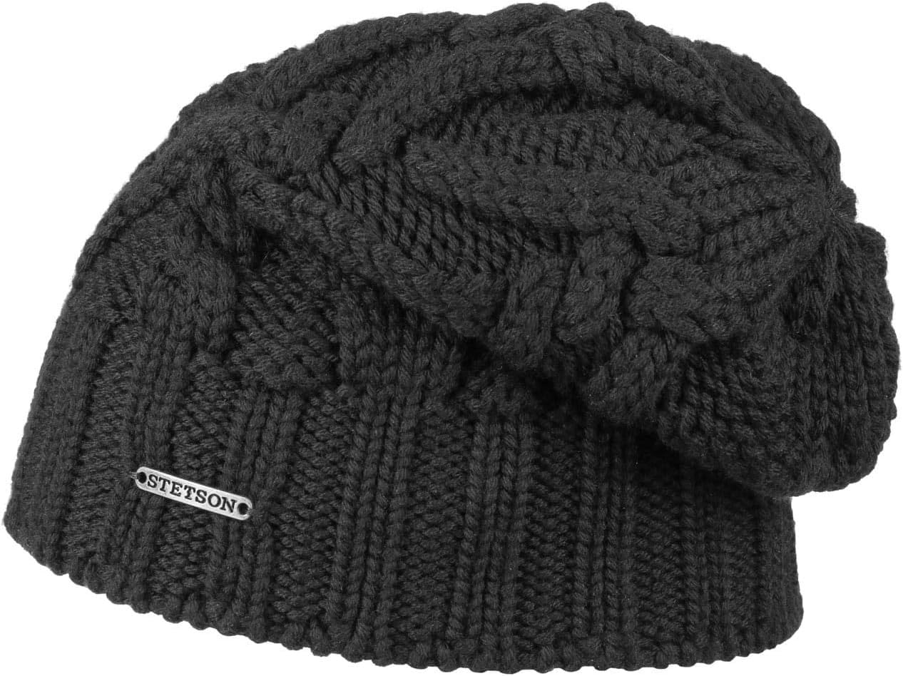 Stetson Valisdale Wool Beanie Hat Women/Men Black One Size