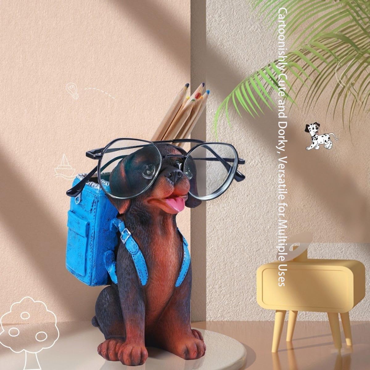 Cute Dog Pen Holder - Non-Toxic Resin Material, Ideal Desktop Organizer for Home, Office & School, A Unique Decorative Piece, Great Christmas Gift for Dog Owners & Pet Lovers (black) - Image 4