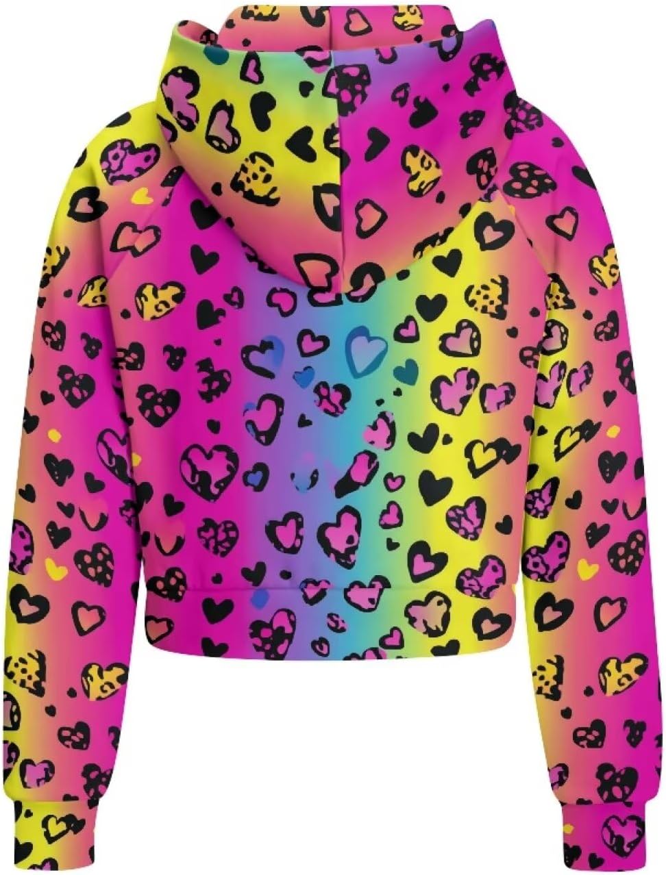 Uourmeti Girls Half Zipper Cropped Hoodies Long Sleeve Pullover Ssweatshirts with Pockets