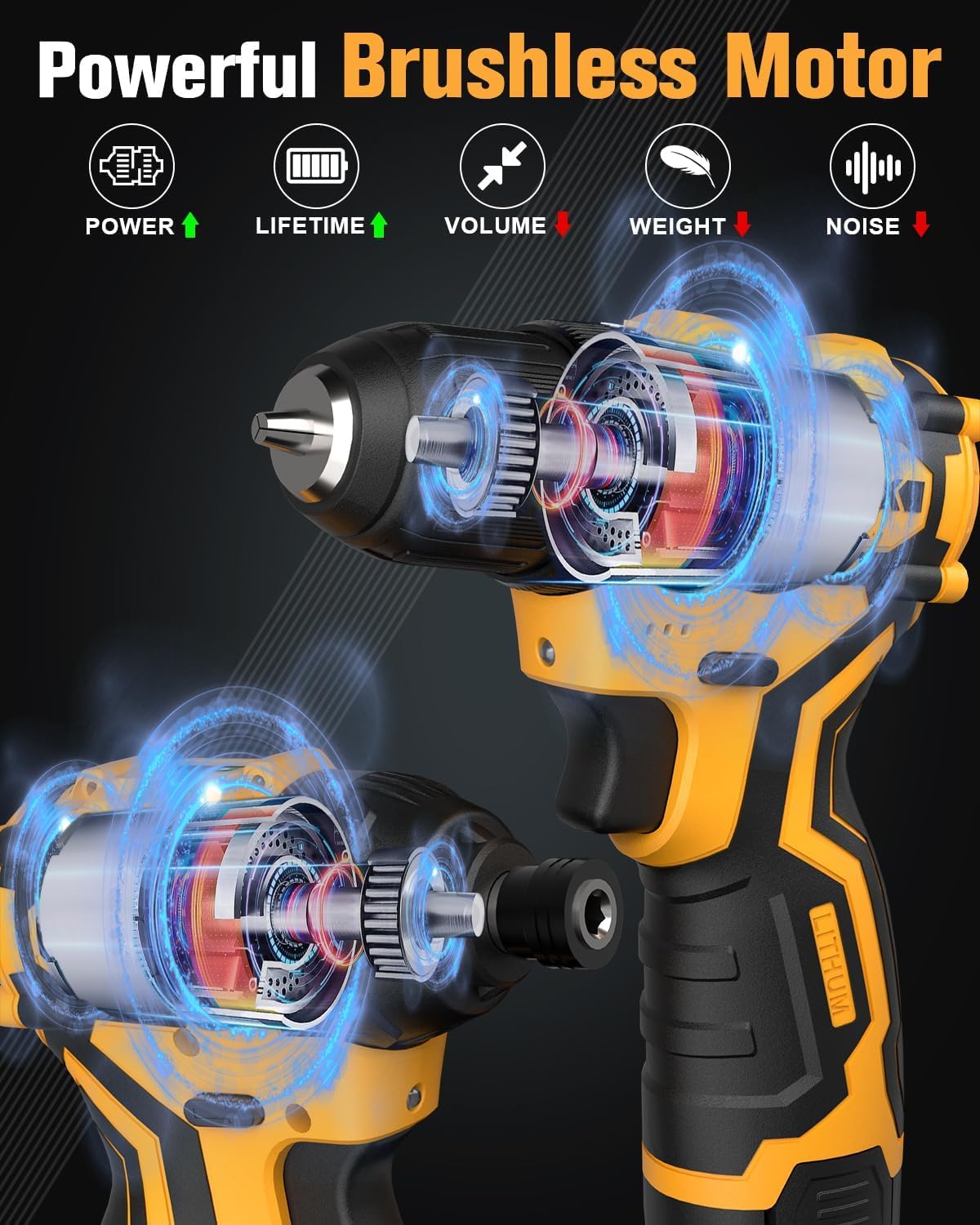 Snapklik.com : EWORK 12V Cordless Drill And Impact Driver Combo ...