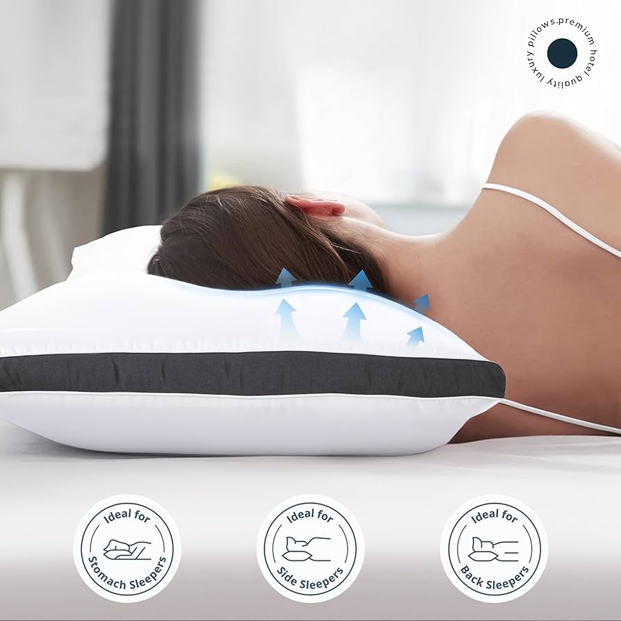 LUX Décor Hotel Set di 2 cuscini a righe - Cuscini da letto alternativi