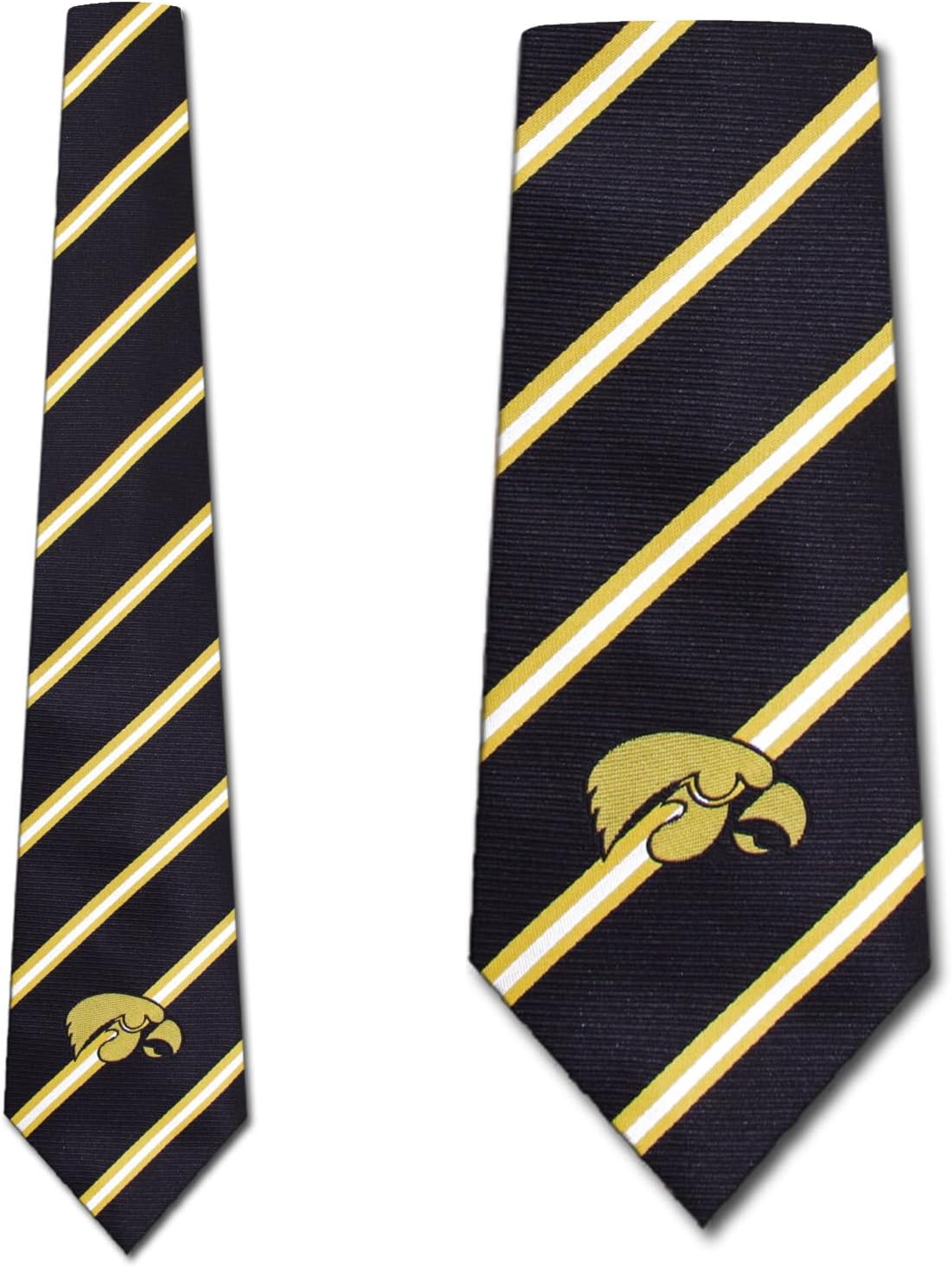 Iowa Ties Hawkeyes Mens College Neckties (Stripe One Microfiber)