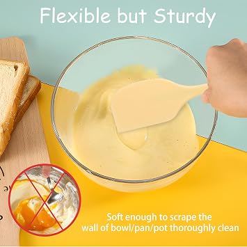 4Pcs Silicone Spatula Set, Heat Resistant Seamless Utensils