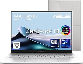ASUS Laptop Zenbook 14/14" OLED/Intel Core Ultra 7/Intel AI Boost NPU hasta 13TOPS/16GB RAM/512GB SSD/Numberpad/Teclado Retroiluminado + Funda/Servicio y garantía con la Marca en México