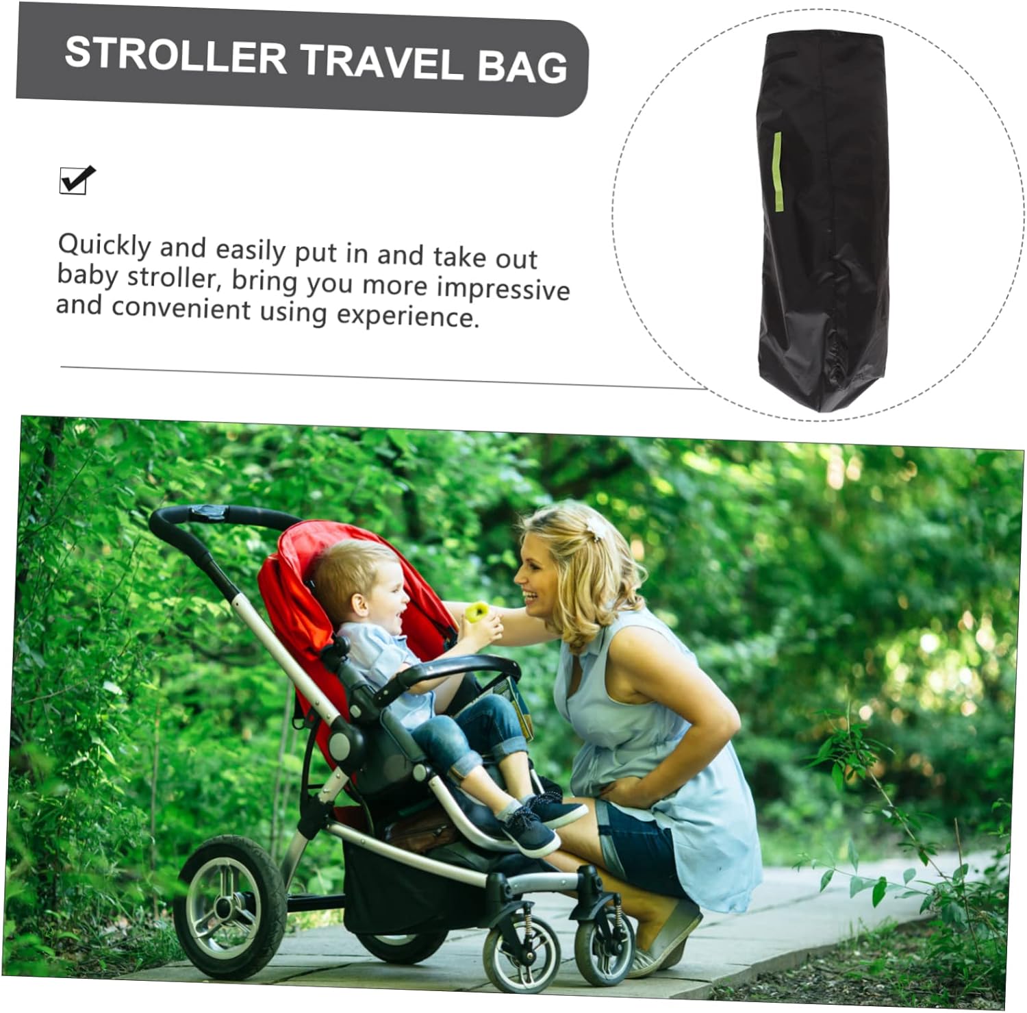 Sosoport Multi-function Stroller Bag for Travel Storage Bag Single Shoulder Strap for Easy Carrying Compatible Strollers