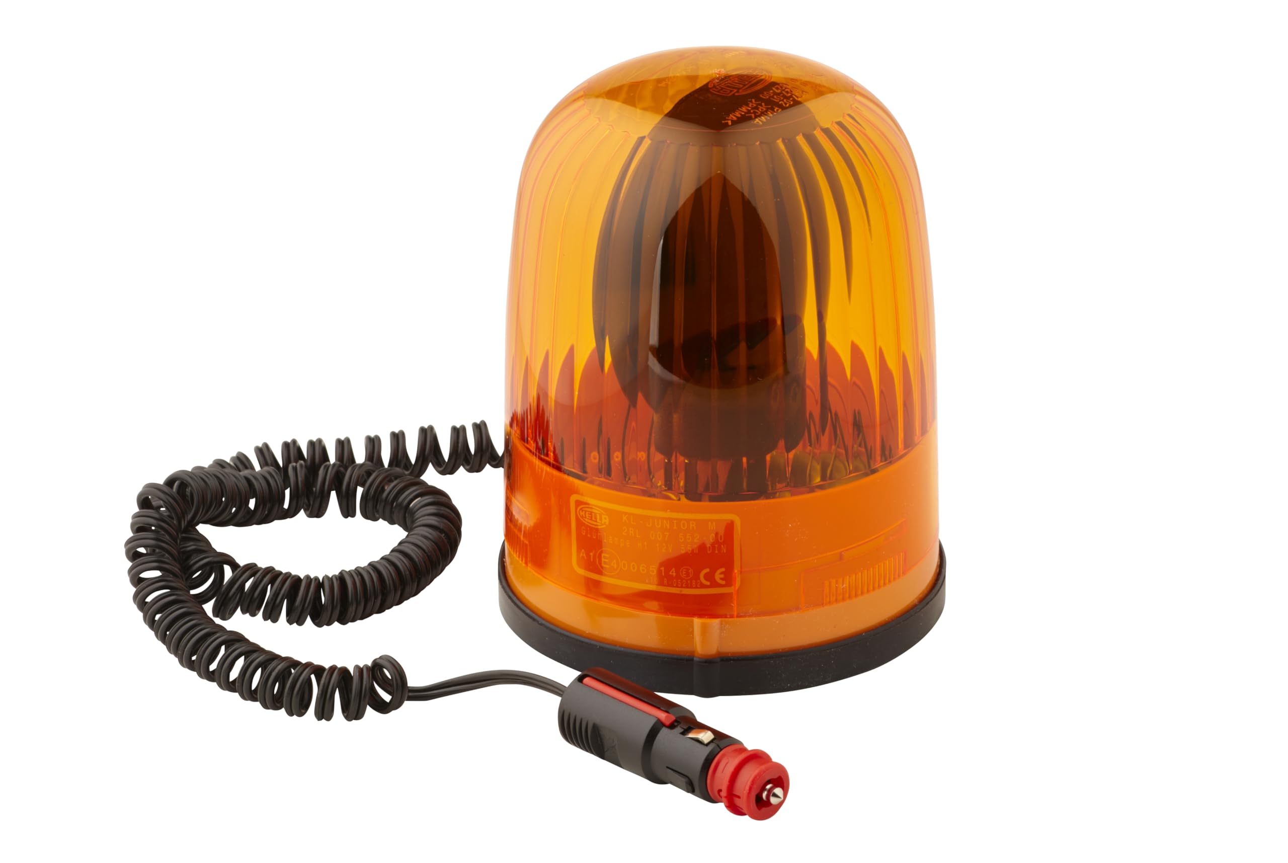 HELLA 2Rl 007 552-001 Halogène-Gyrophare - Kl Junior - 12V - Ambre - Fixation Magnétique - Câble: 3500Mm - Fiche: Din Iso 4165