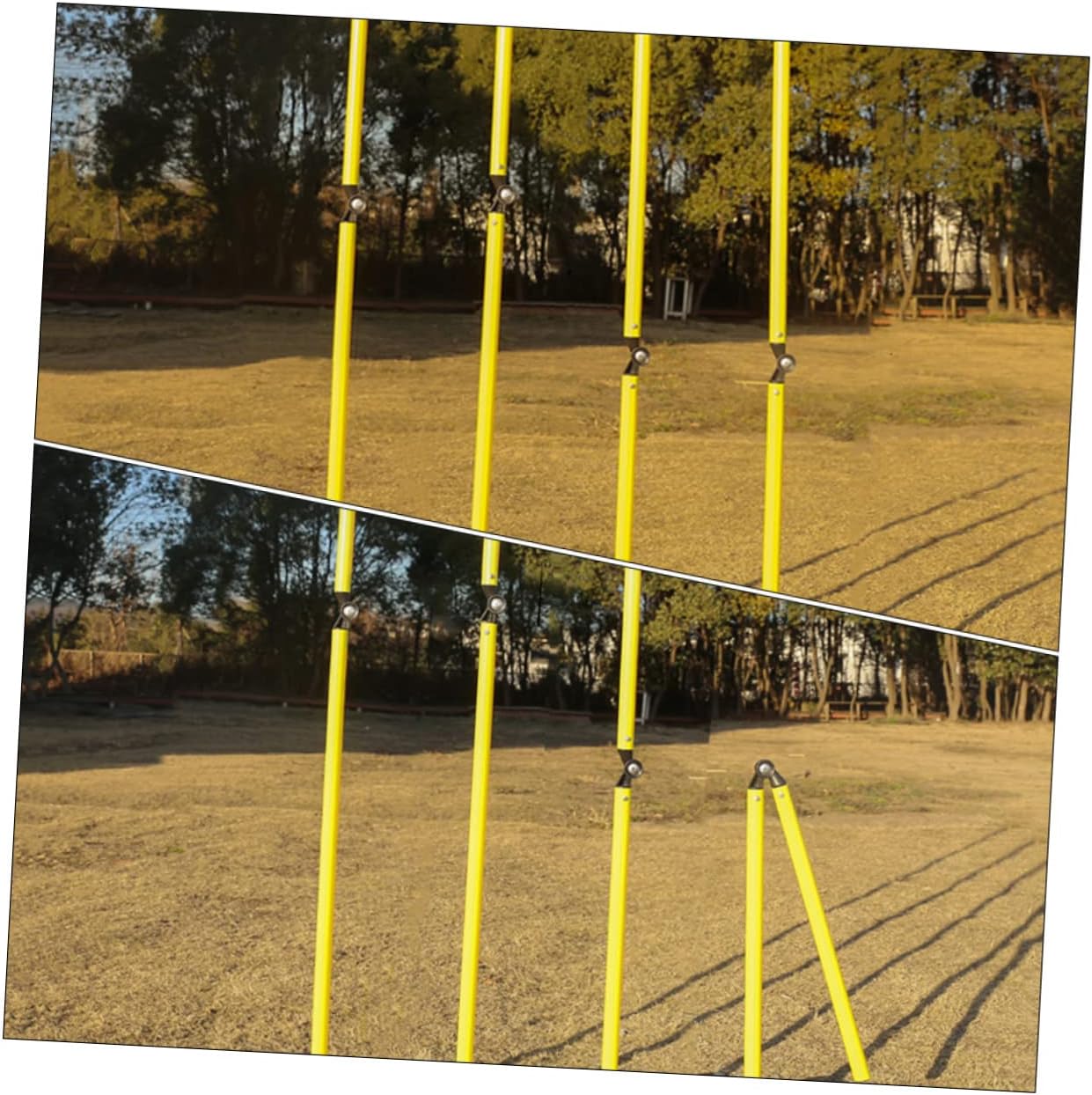 6 Pcs Football Training Rod Folding Soccer Sign Soccer Agility Training Tool Soccer Drill Equipment Hurdling Training Poles for Training Football Supplies Football Tool