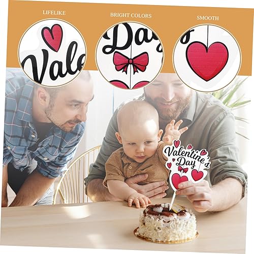 Miniatura 9 de 4pcs Flag Wedding Topper Valentine Dessert Toppers Party Cake Ornament Wedding Ceremony Decorations Red Decor Paper Cups Anniversary Cake Decor